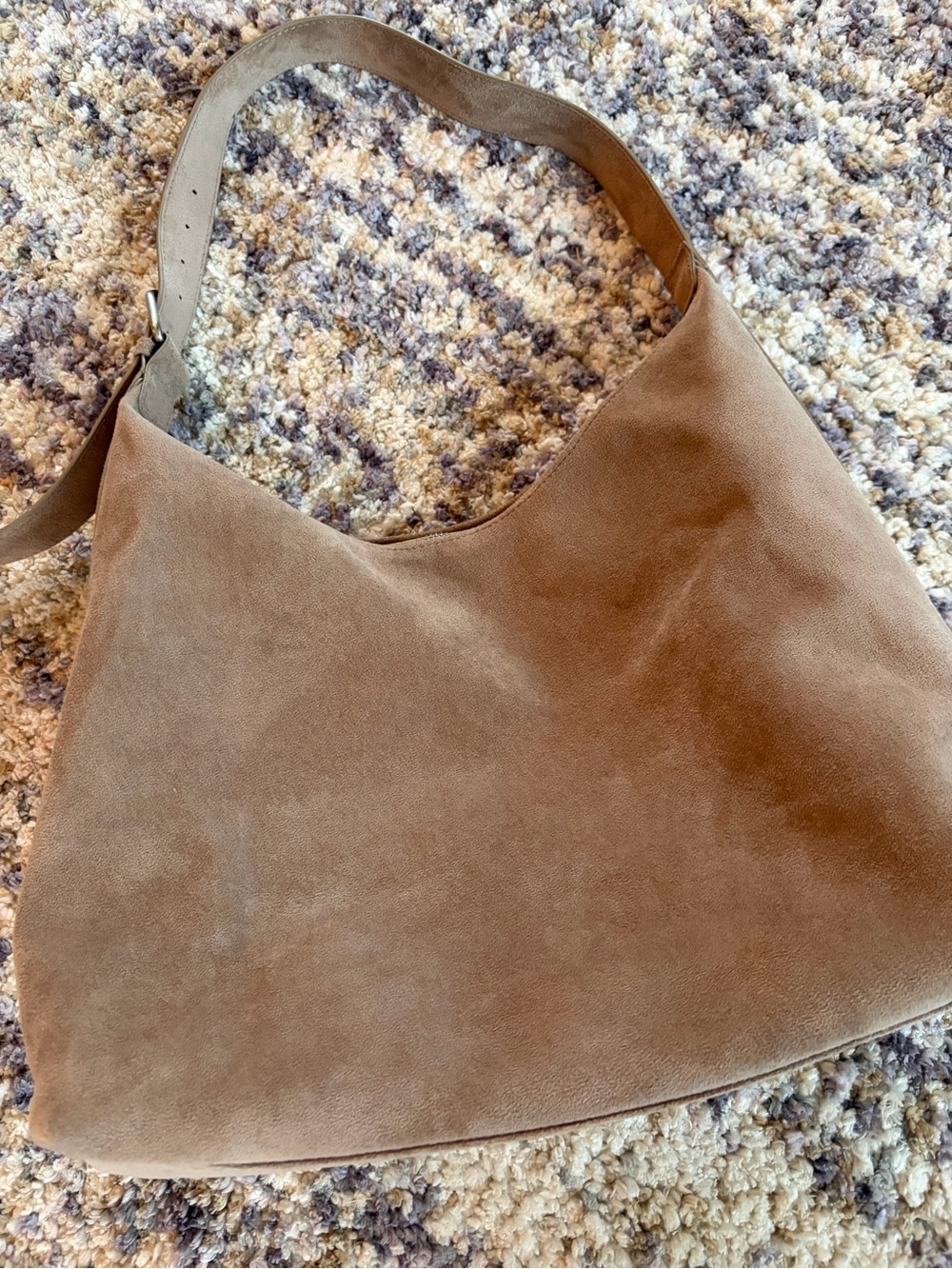 Oversized Faux Suede Hobo Bag Taupe Brown Slouchy Shoulder Bag- Old Navy